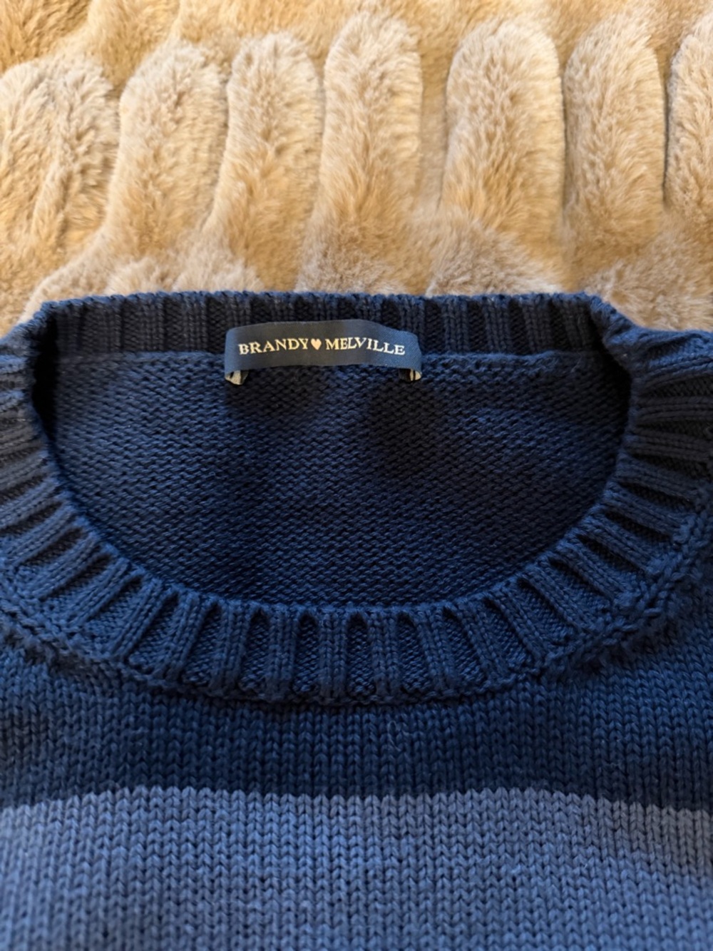 Brandy Melville Brianna Sweater in Midnight Stripe - Picture 3 of 4